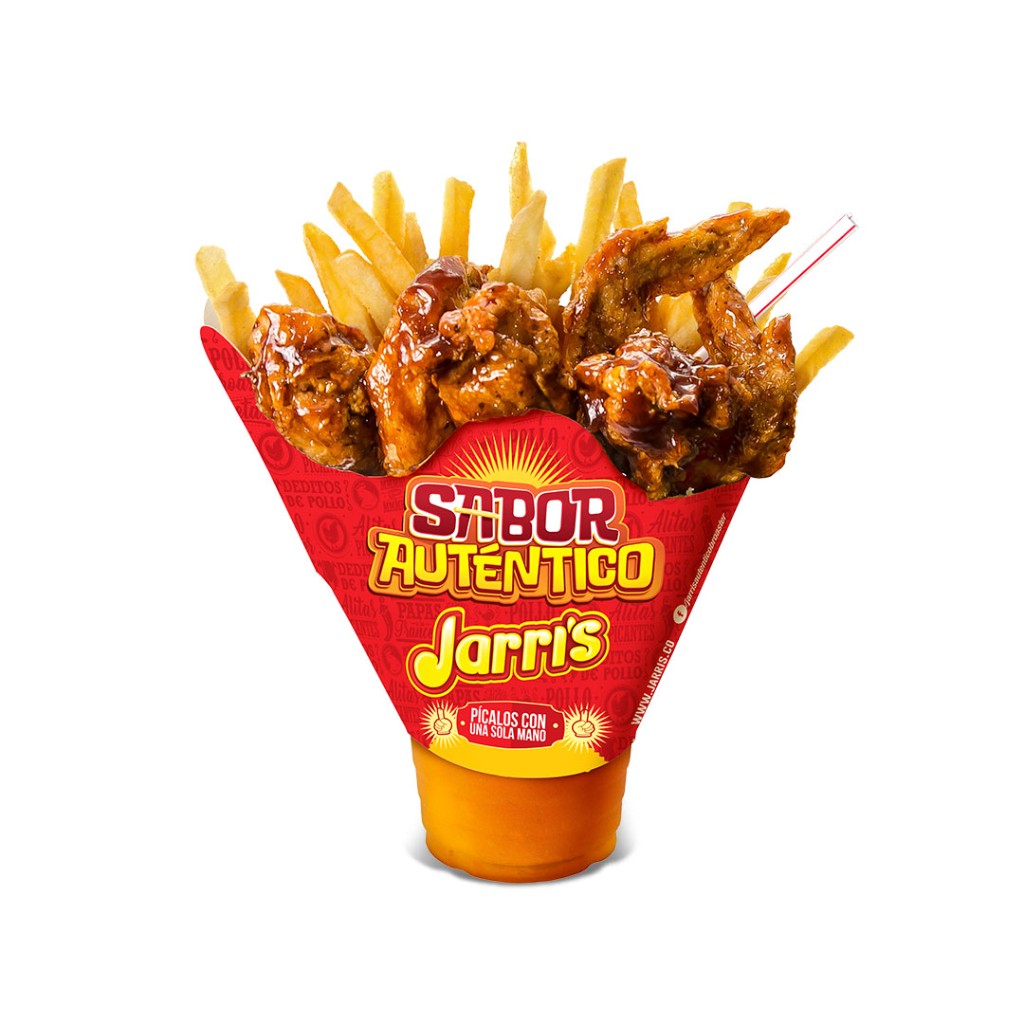 Copa de alas apanadas en salsa + acompañantes - Jarris